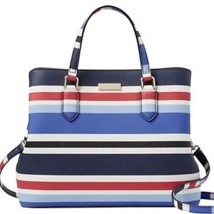 Kate Spade New York Evangalie Laurel Way Striped Leather Satchel
